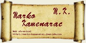 Marko Kamenarac vizit kartica